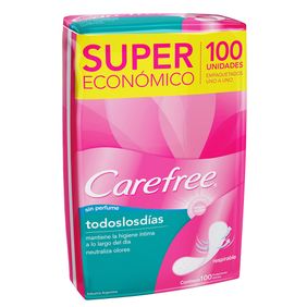 Protectores Diarios Todos los Dias Carefree 100un
