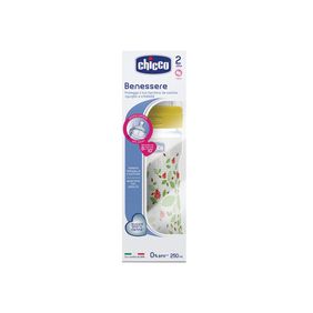 Mamadera Well-Being Verde 2m+ Flujo Ajustable Chicco 250ml