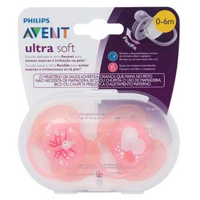 Chupete Ultra Soft Niña 0-6 meses Philips Avent x2