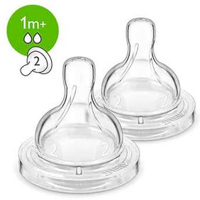 Tetinas Flujo Lento 2 Orificios 1M+ Philips Avent x2