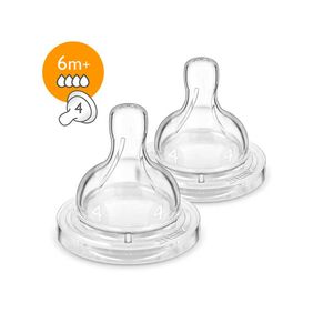 Tetinas Flujo Rapido 4 Orificios 6M+ Philips Avent x2