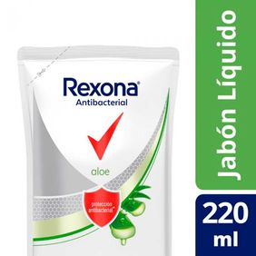 Jabón Líquido Antibacterial Aloe Rexona 220ml