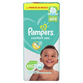 Pañales Confort Sec XXG Pampers 56un