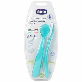 Cuchara de Silicona Azul 6M+ Chicco