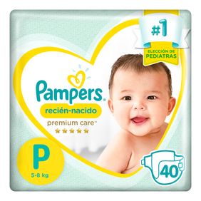 Pañales Premium Care P Pampers 40un