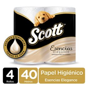 Papel Higienico Esencias Elegance Scott 40m x 4un
