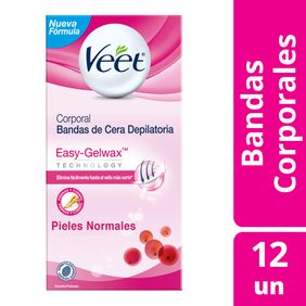 Bandas Depilatorias Corporales Piel Normal Veet 12un