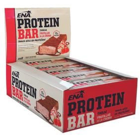 Suplemento Deportivo Protein Bar Frutillas a la Crema ENA caja 16un