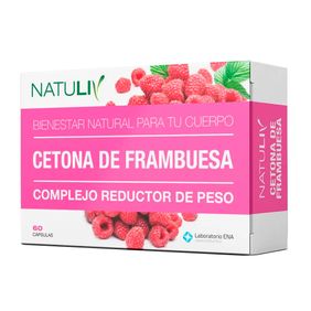 Suplemento Dietario Natuliv Cetona de Frambuesa ENA 60 cápsulas