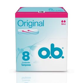 Tampones Mini Canales Curvos OB x 8 u