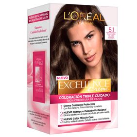 Kit de Tintura 5.1 Castaño Claro Ceniza Excellence
