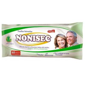 Toallas Húmedas Hipoalegénicas Adultos Nonisec x 60 un