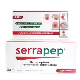 Suplemento Dietario Serrapeptasa Serrapep 30 comprimidos