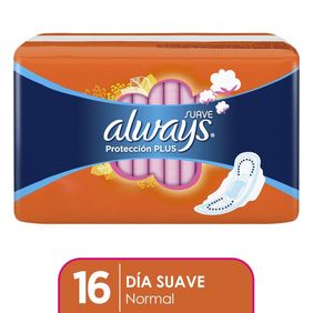 Toallas Femeninas Basica Con Alas Plus Always x16 Un