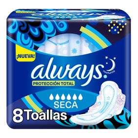 Toallas Femeninas Noche Seca Always x8 Un