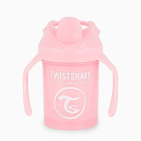 Vaso de Aprendizaje Mini Cup Antiderrame Fruit Splash +4M 230 ml rosa pastel