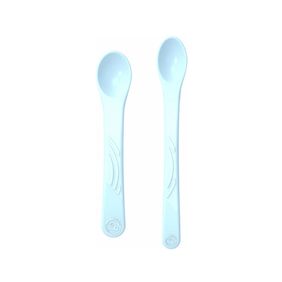 Cucharas 4+m Twistshake 2pz Celeste