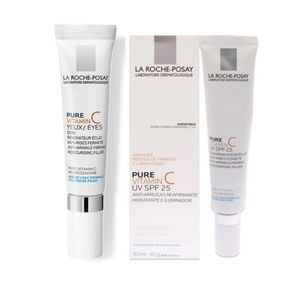 Combo La Roche Posay Redermic Pure Vitamin C Ojos 15 ml + Redermic Hyalu C Antiege Piel Seca 40ml