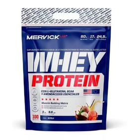 Suplemento de Proteína Concentrada en polvo Whey Protein Mervick Lab Sabor Chocolate 3kg