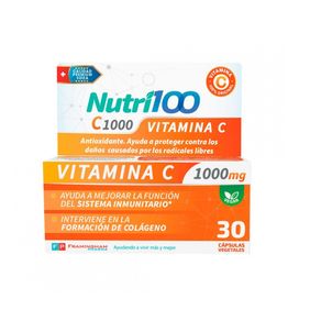 Nutri100 Vitamina C 1000 Alta Pureza Antioxidante X 30 Capsulas