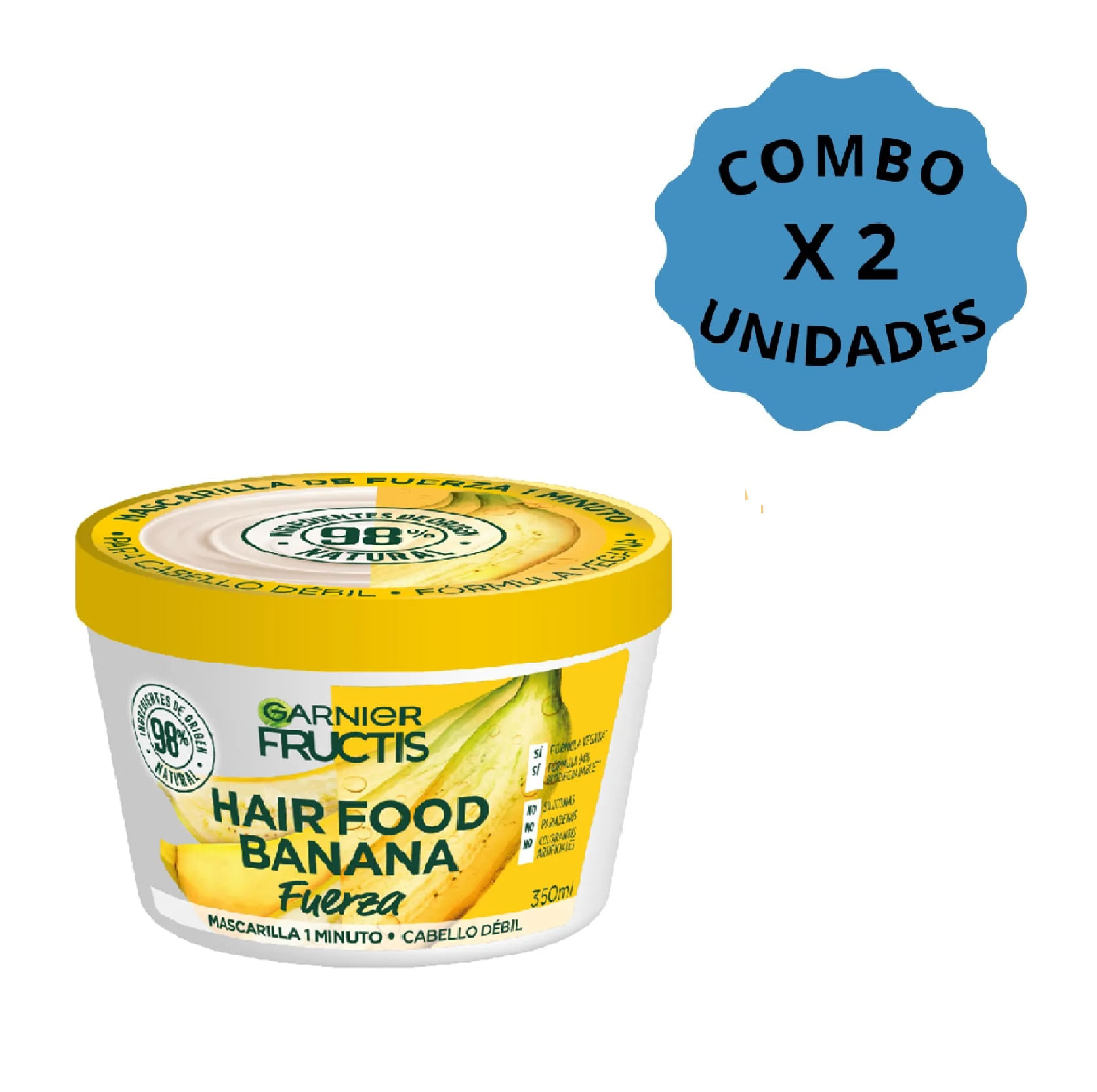 Combo X 2 Tratamiento Capilar Fructis Banana 350 Ml | Salud Global ...