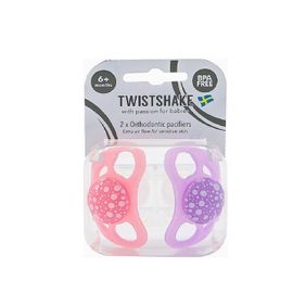 Twistshake Chupetes Duo 6+M Rosa Morado