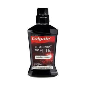 Colgate Enjuague Bucal Luminous White Carbon x500 Ml